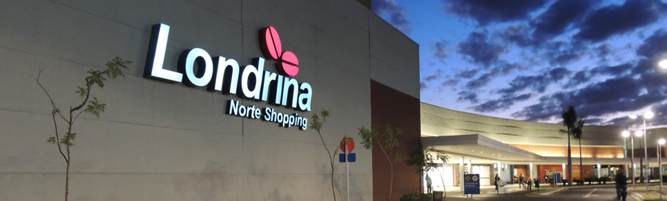 Fachada do Londrina Norte Shopping em Londrina, referência de localização do Granví